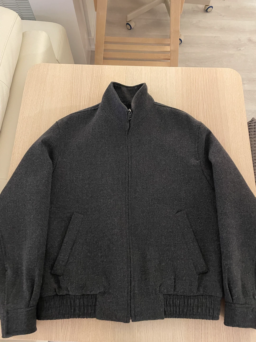Zara Wool Blend Zip-Up Jacket