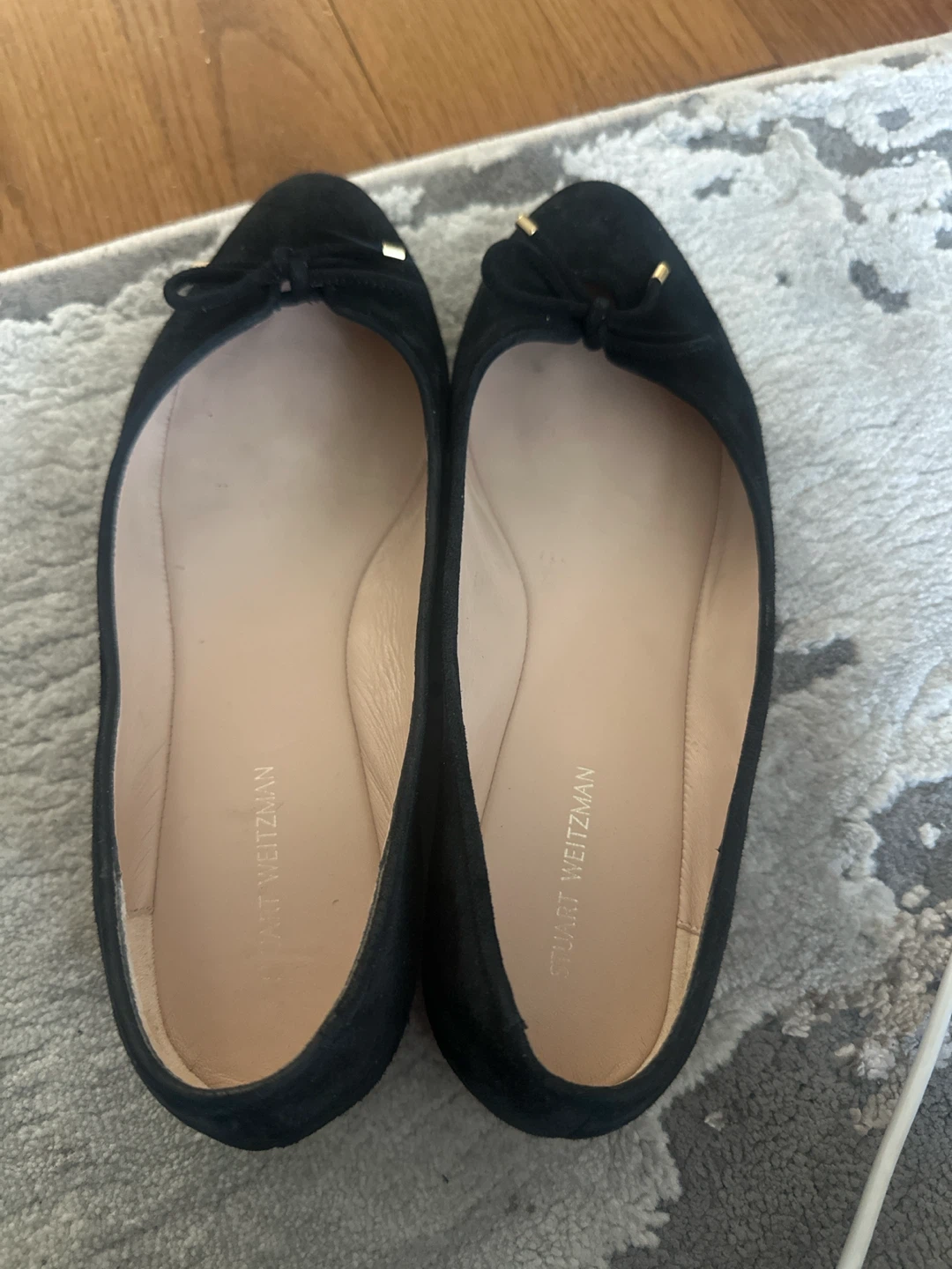 Stuart Weitzman Black Suede Ballet Flats - photo 2