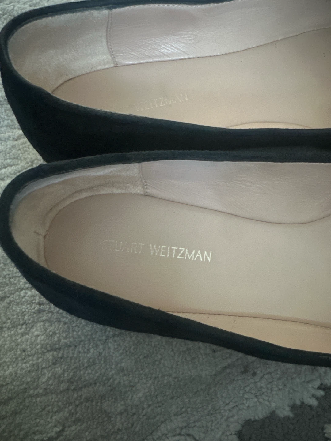 Stuart Weitzman Black Suede Ballet Flats - photo 3