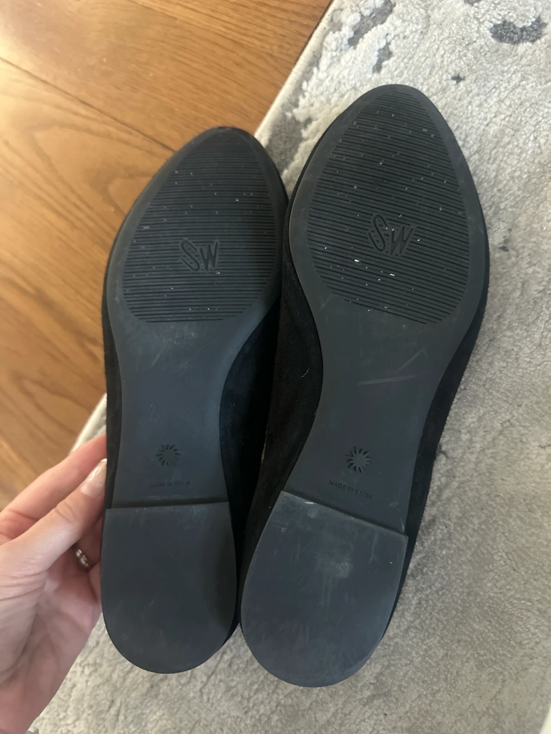 Stuart Weitzman Black Suede Ballet Flats - photo 4