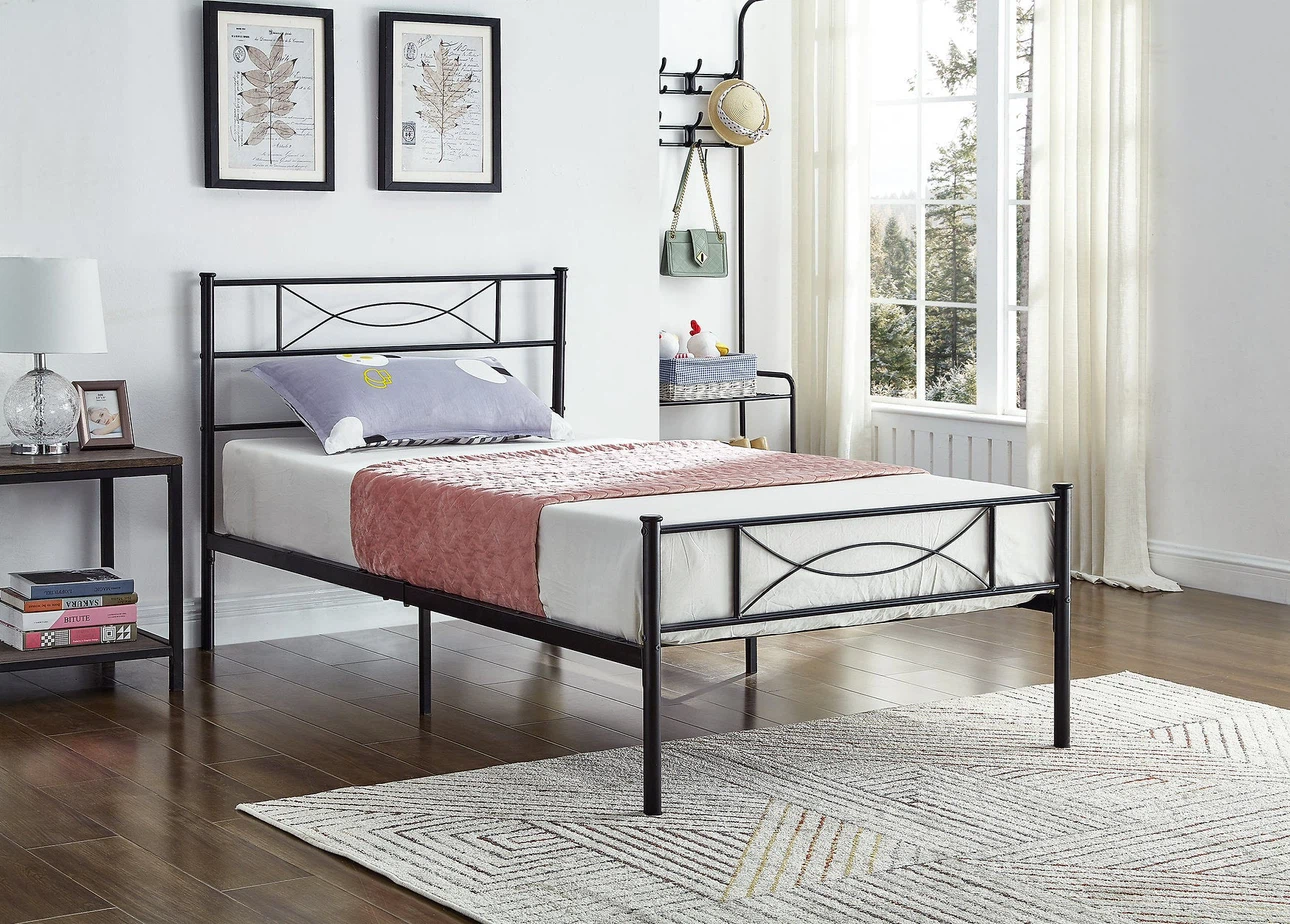 Single metal bed frame on sale