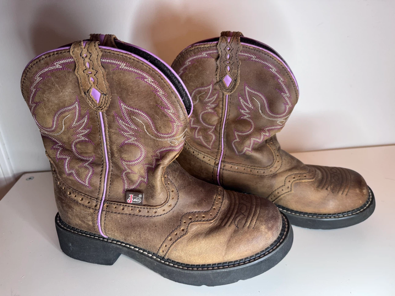 Justin Ladies Gypsy Cowboy Boots Aged Bark
