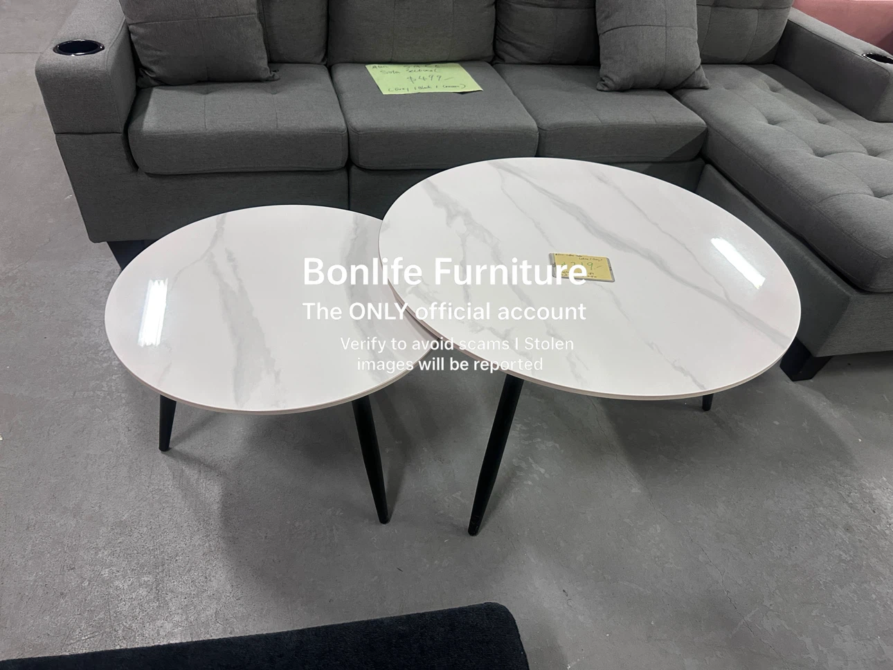Sintered stone coffee table set - photo 2