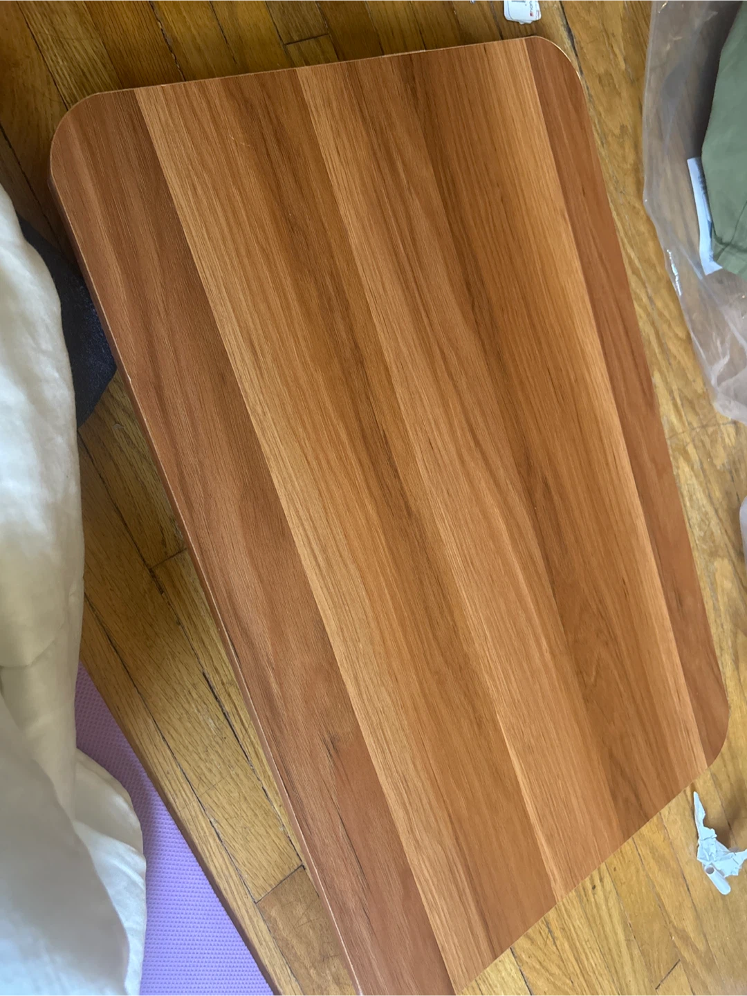 Small Wood-Finish Foldable Coffee Table - photo 2