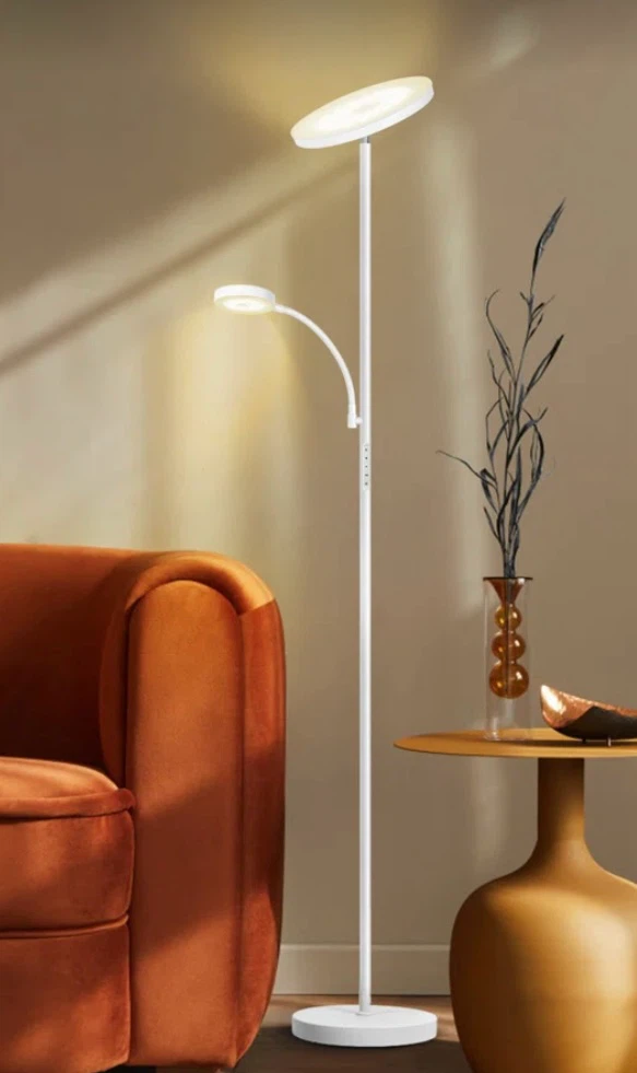 Three (3) White LED Floor Lamps with Remotes - photo 2