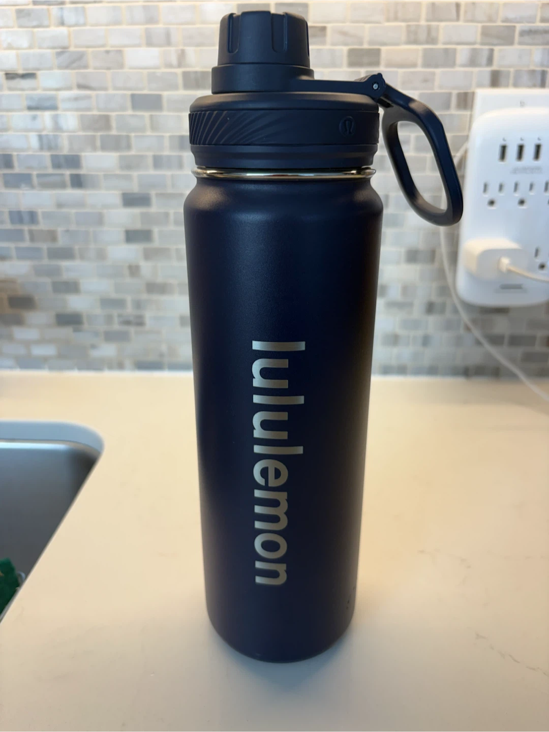 Lululemon Navy Blue Water Bottle
