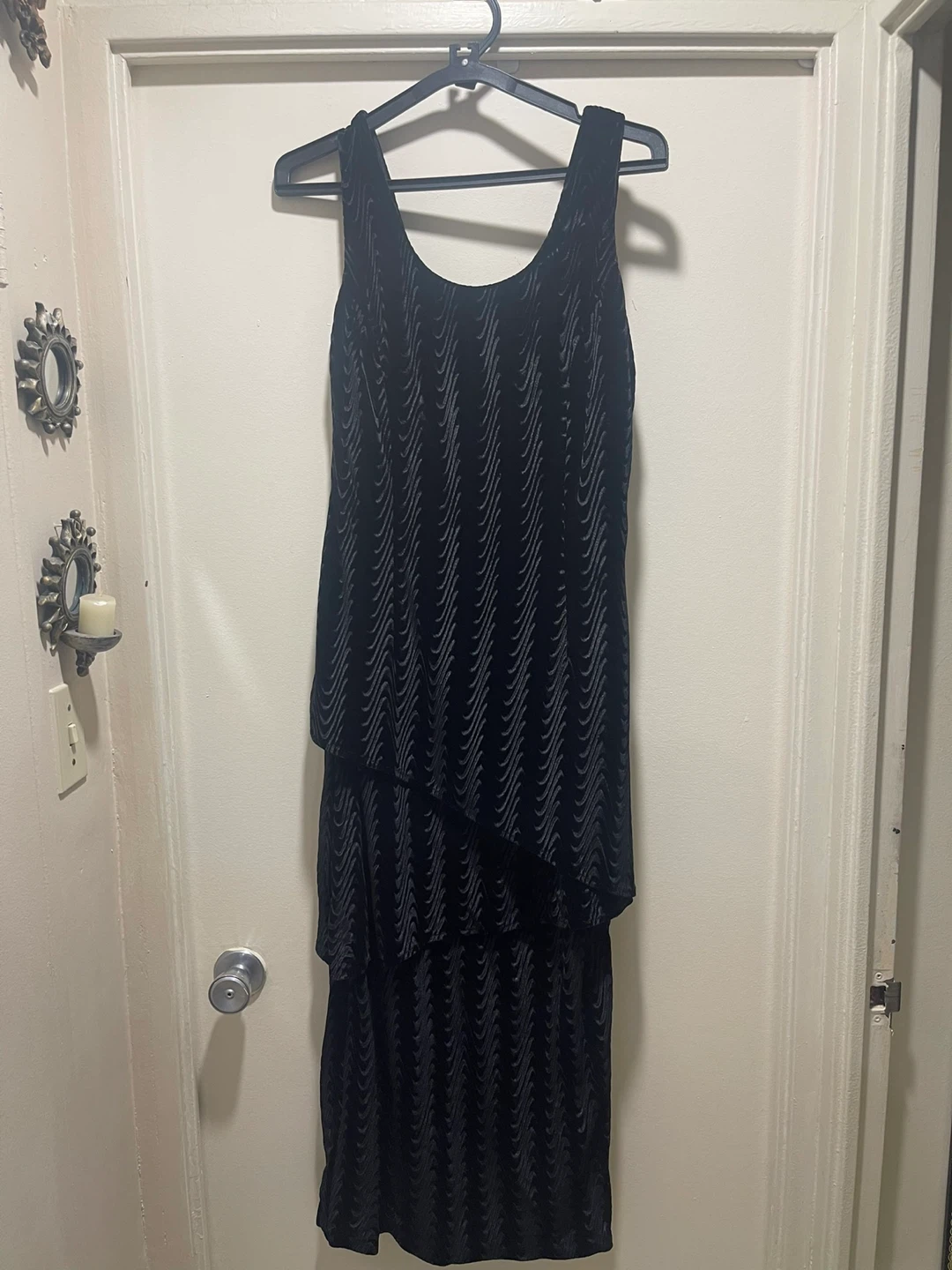 Black Textured Layered Dress - photo 2