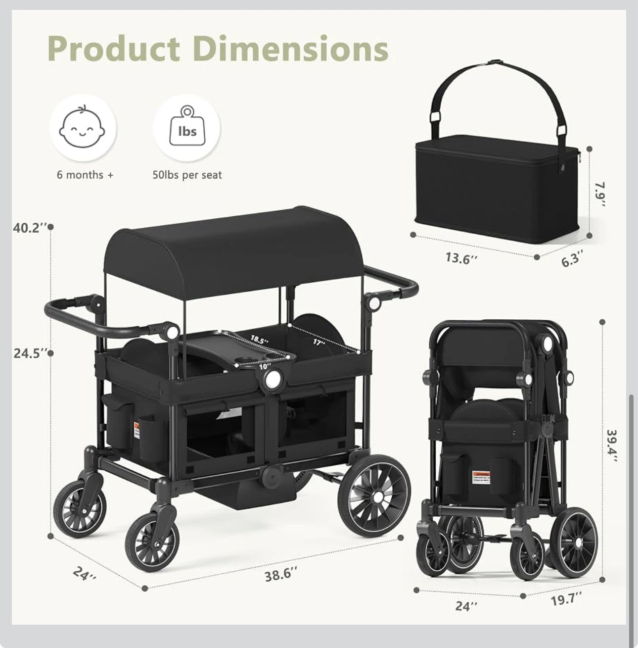 Double Stroller Wagon