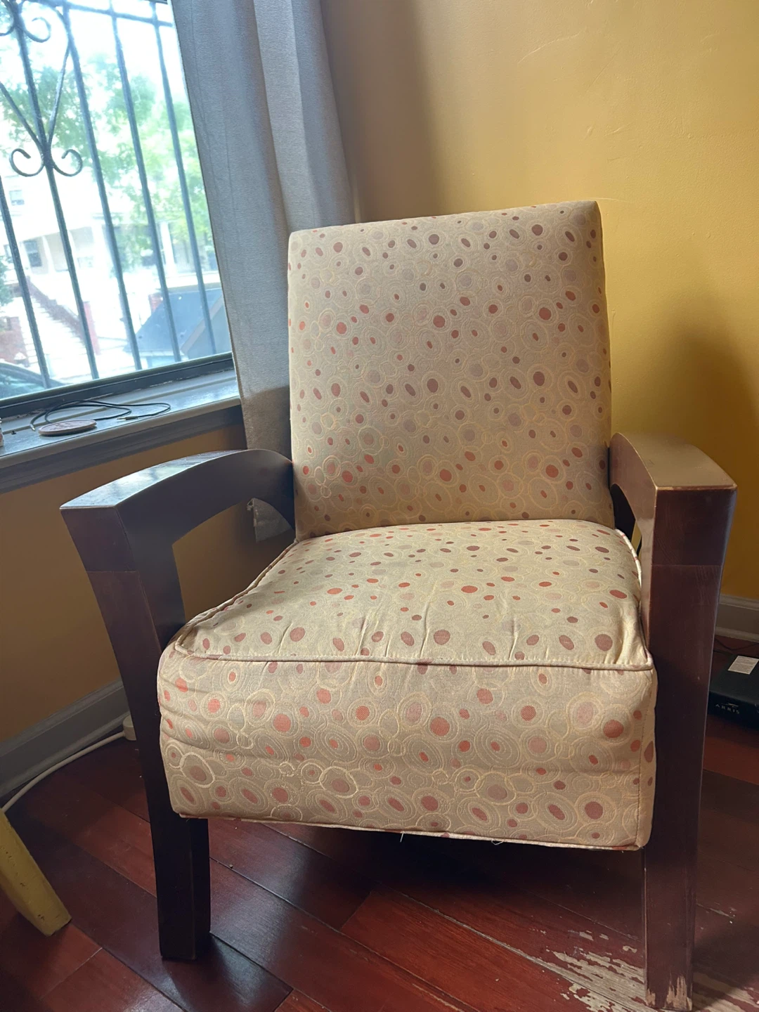 Sam Moore Upholstered Accent Chair with Wood Arms - photo 2