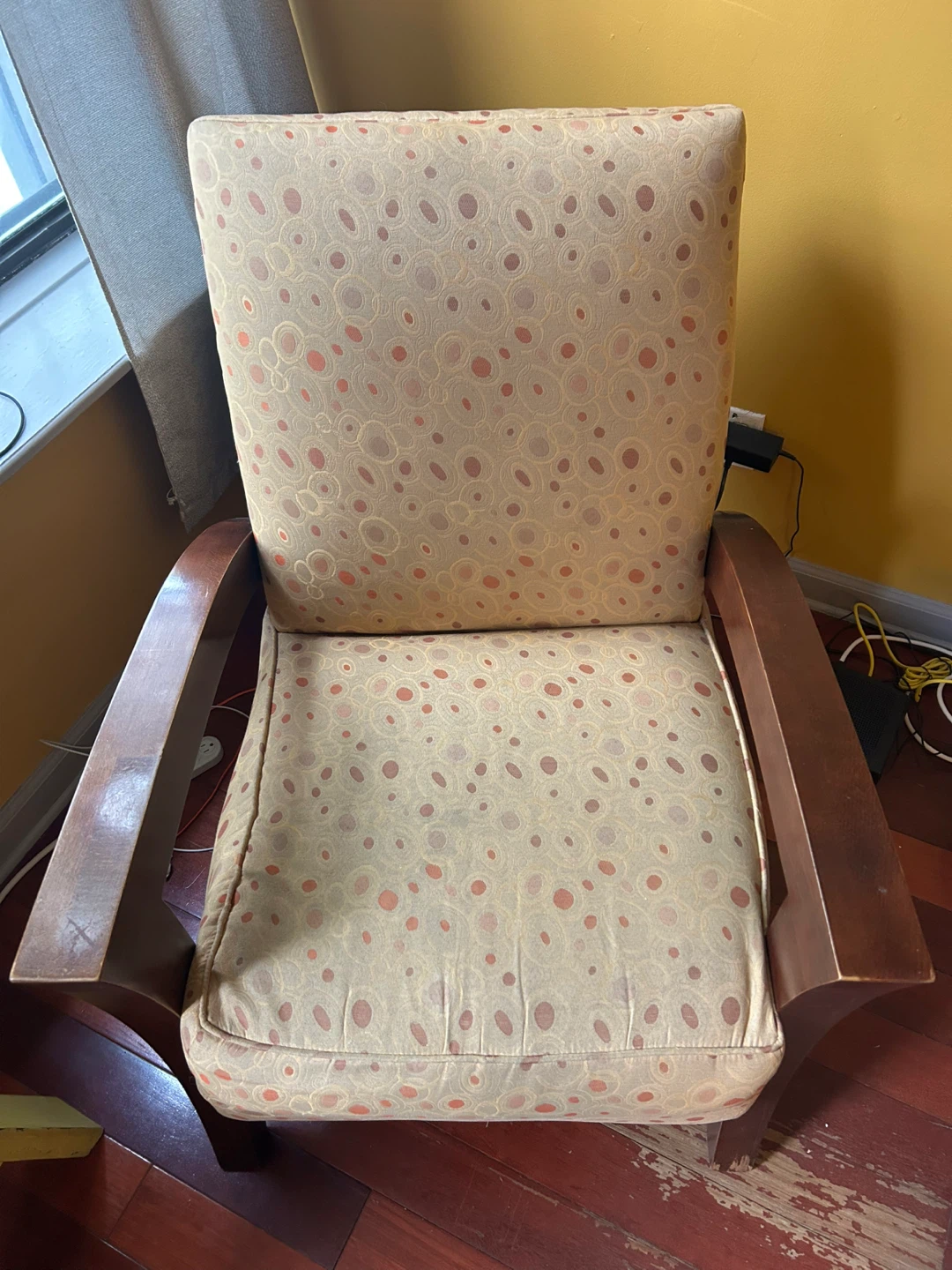 Sam Moore Upholstered Accent Chair with Wood Arms - photo 3