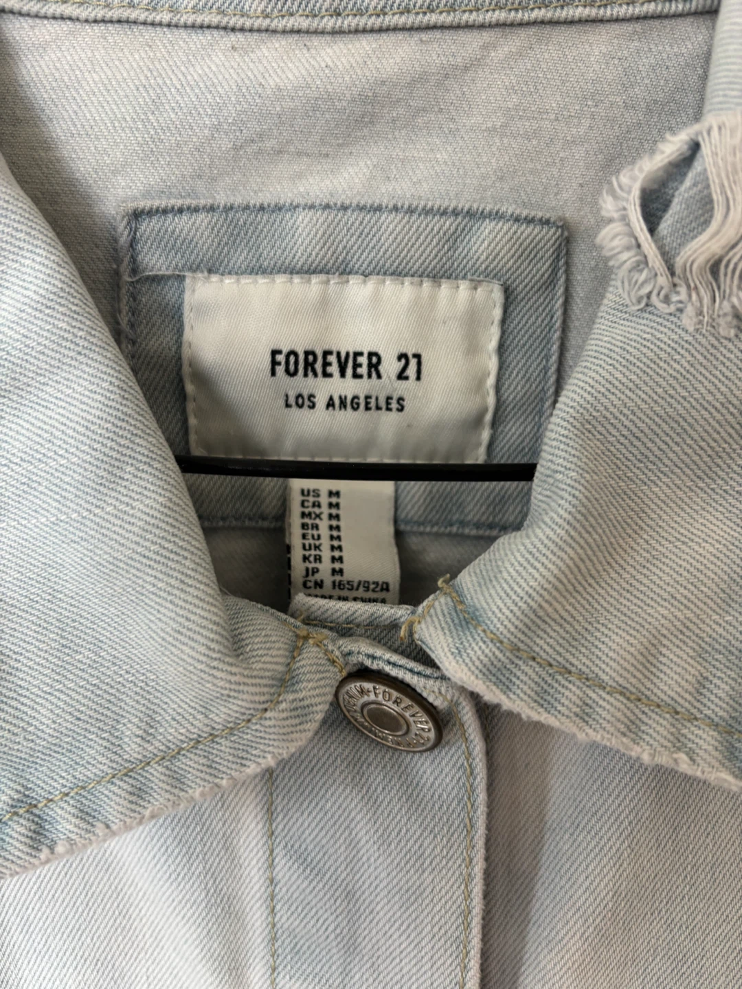 Forever 21 Distressed Light Wash Denim Jacket - photo 2