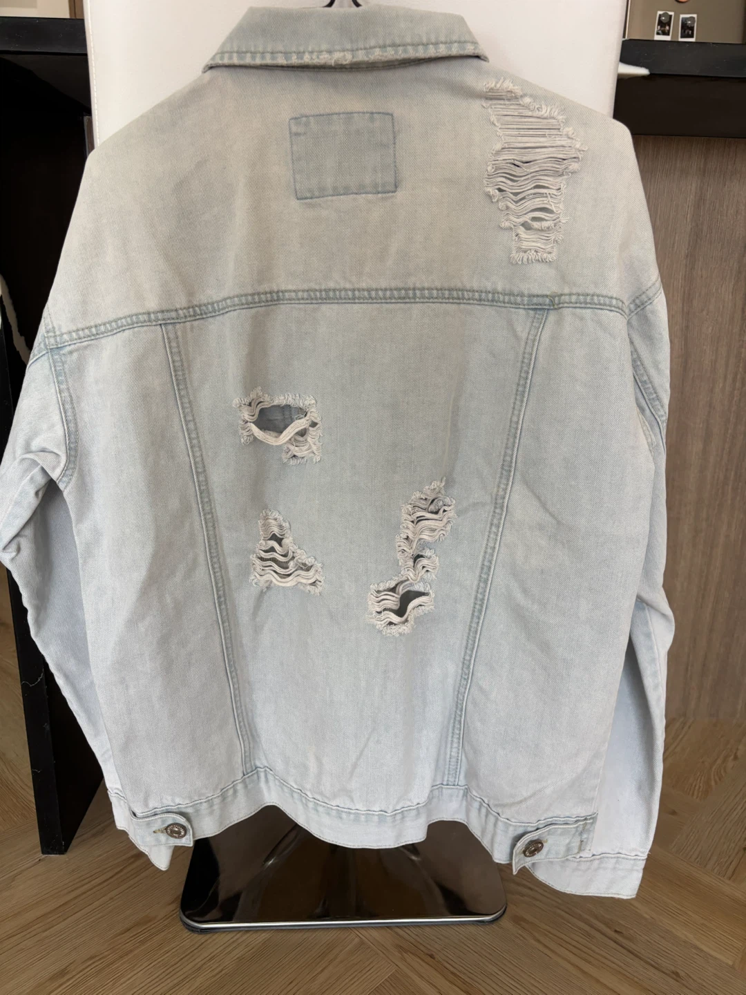 Forever 21 Distressed Light Wash Denim Jacket - photo 3