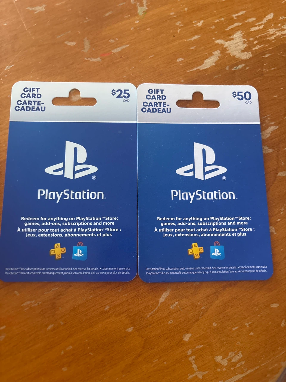 PlayStation Store Gift Cards $25 and $50
