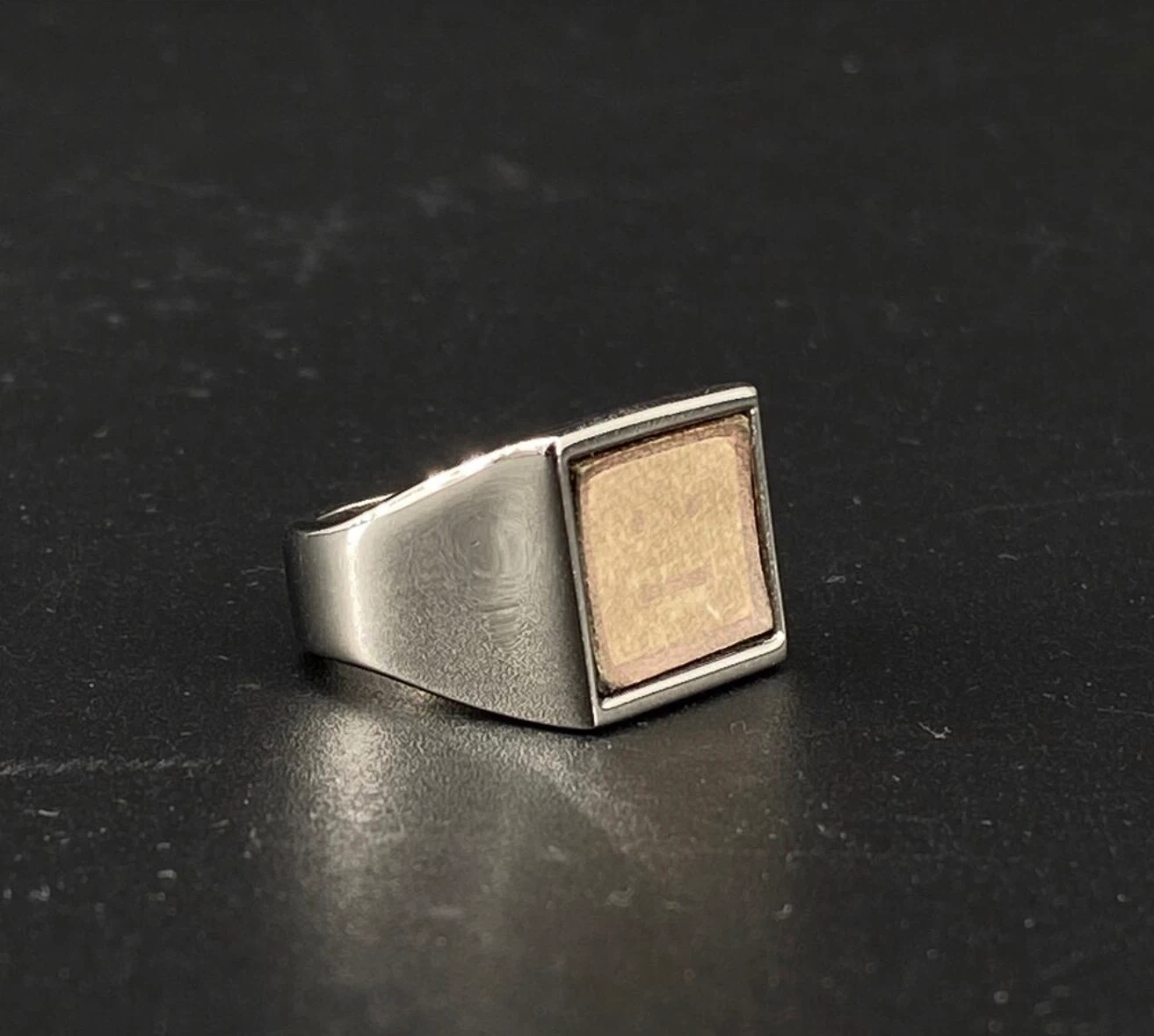 Acne Studios Silver Smile Face Signet Ring S 6.5 - photo 2