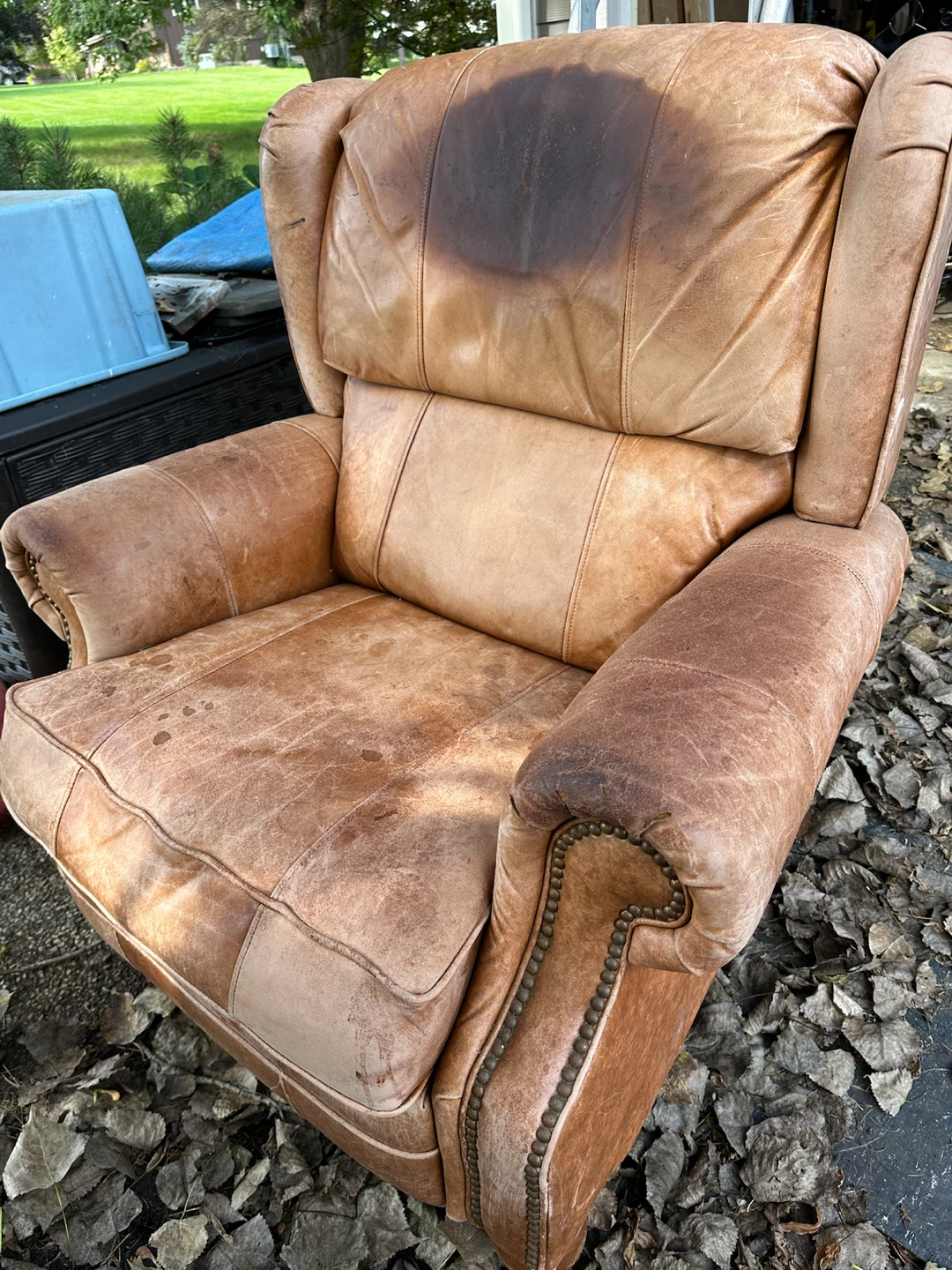 Lazy boy leather recliner