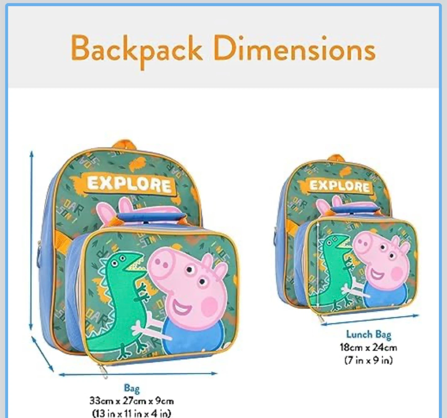 Peppa Pig Backpack and Lunch Bag Set - photo 4