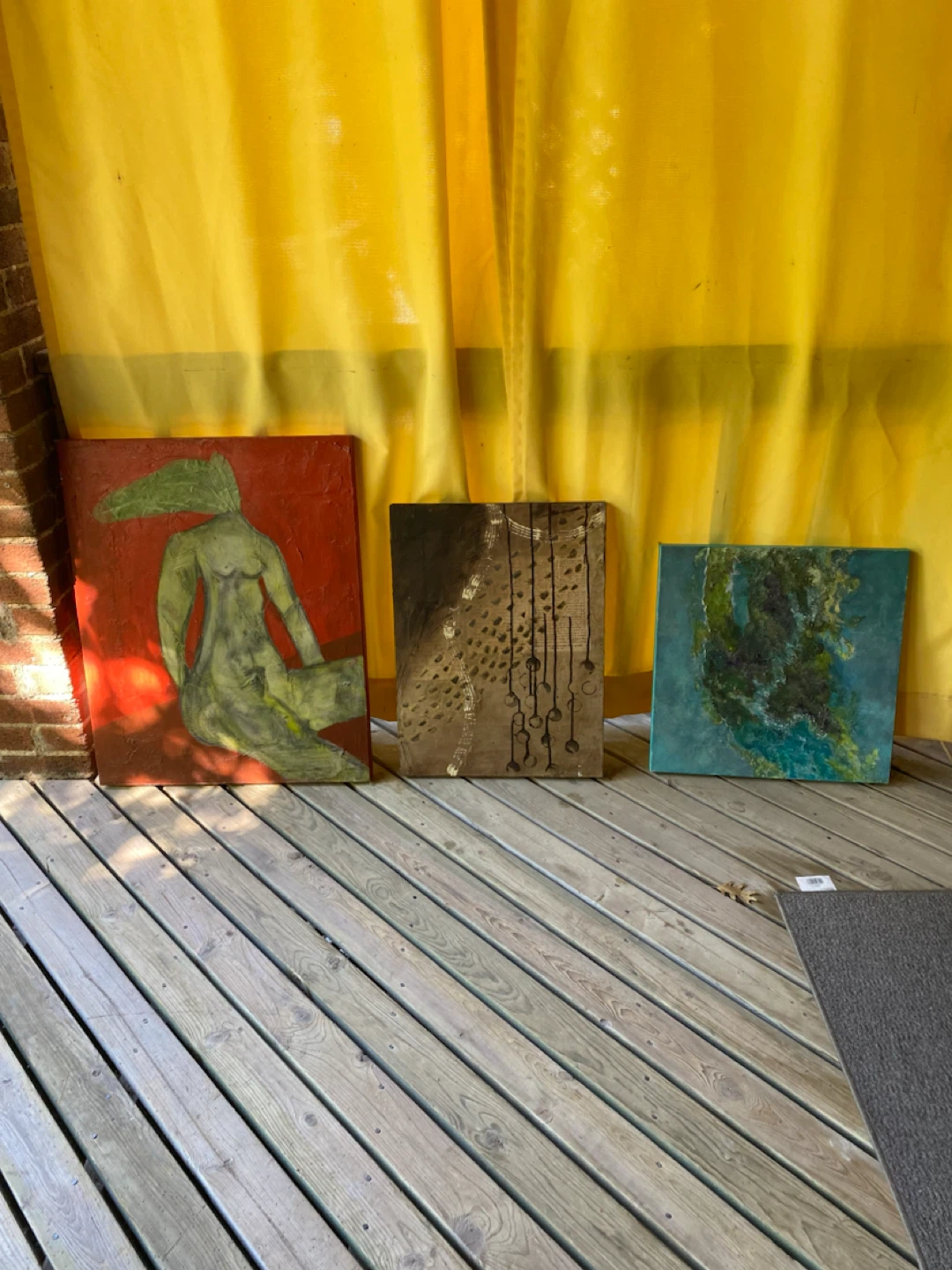 Collection of original abstract canvas paintings - photo 2