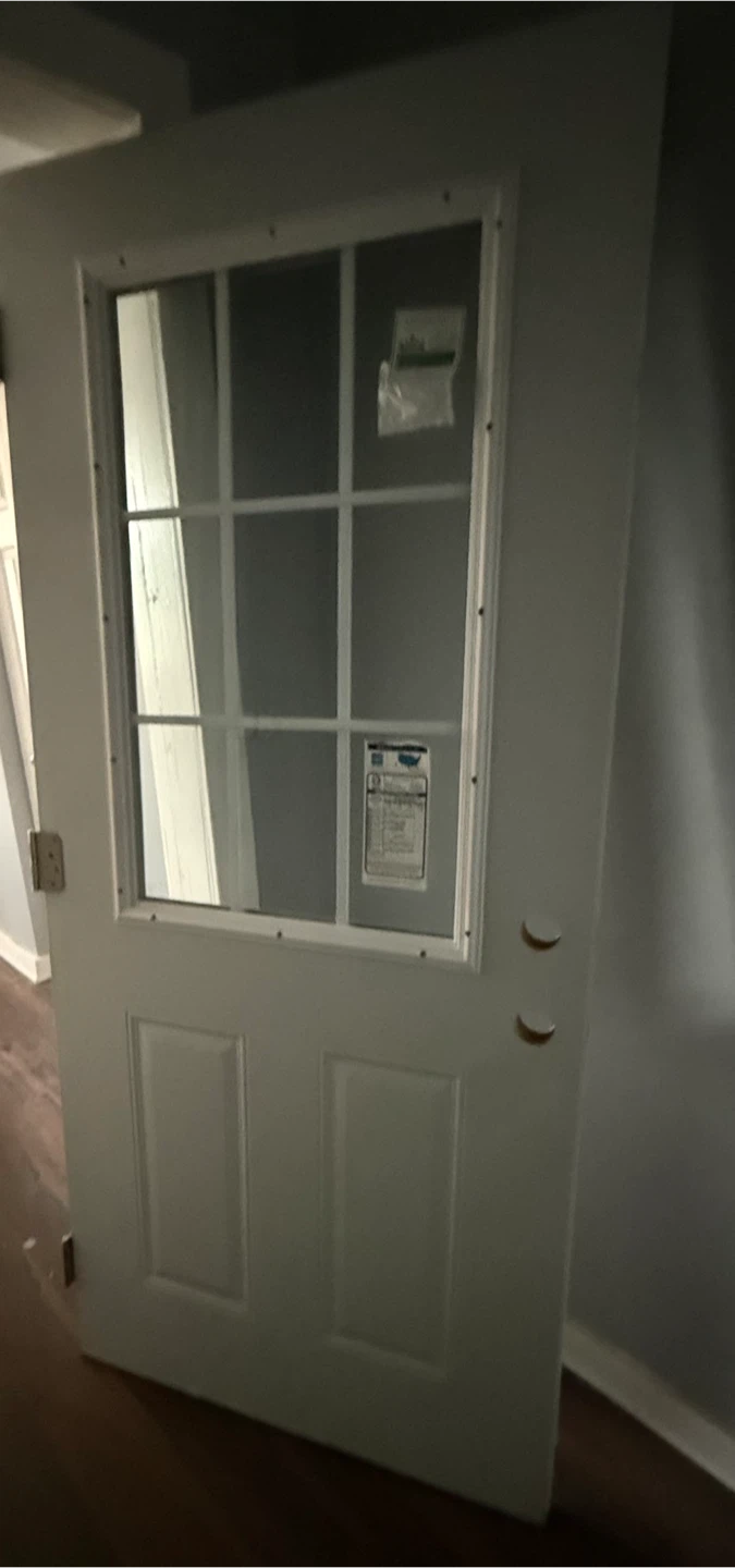 White 9-Lite Exterior Door