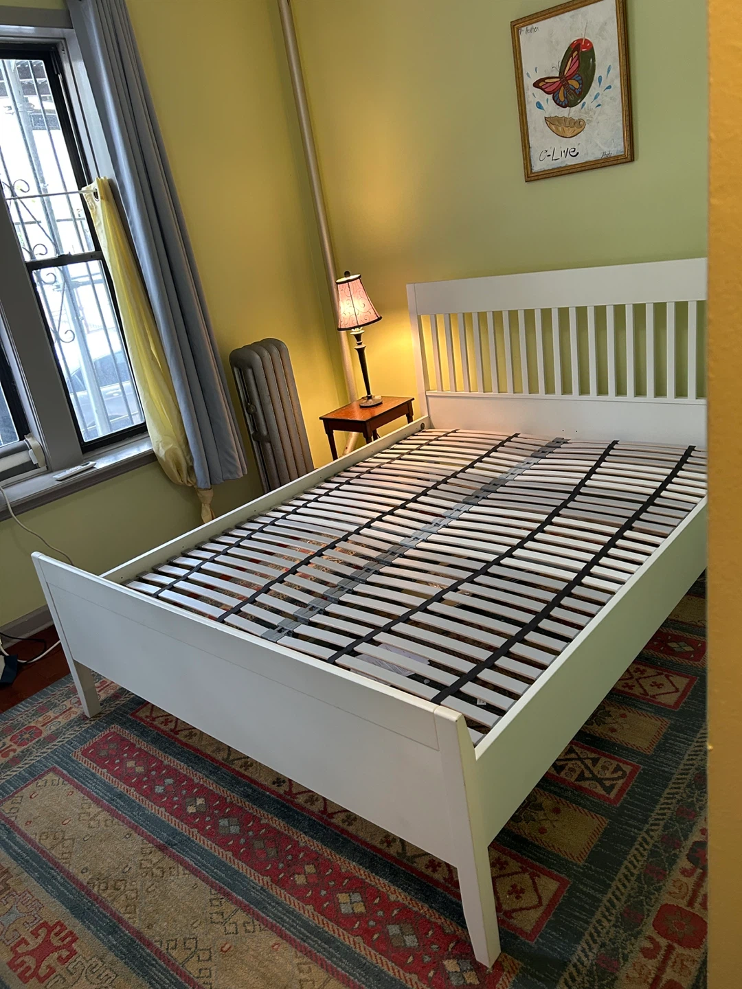 White IKEA Lonset Bed Frame - photo 4