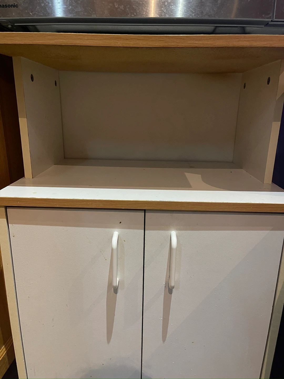 Kitchen Microwave Cart with Storage Cabinet