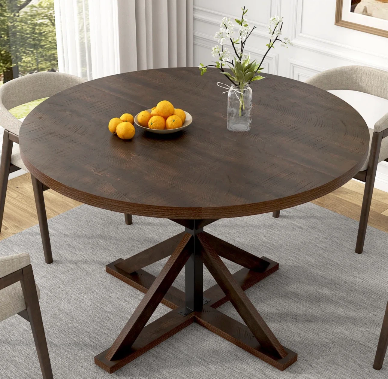 Round Wood Dining Table