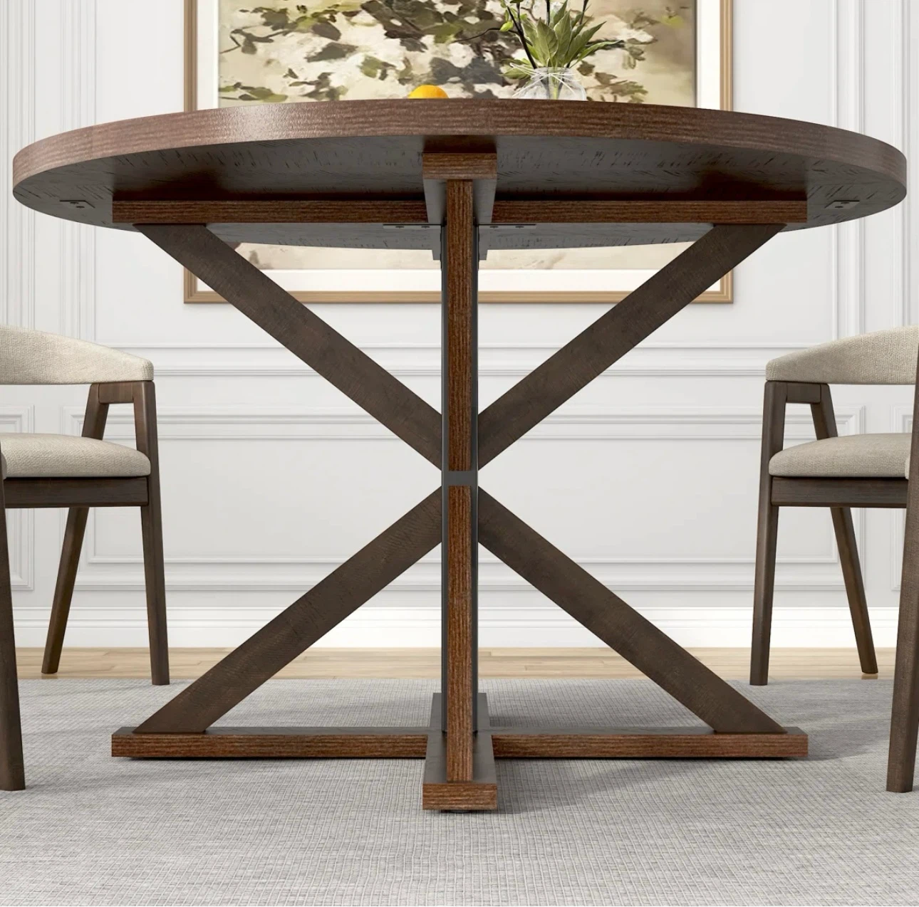 Round Wood Dining Table - photo 2