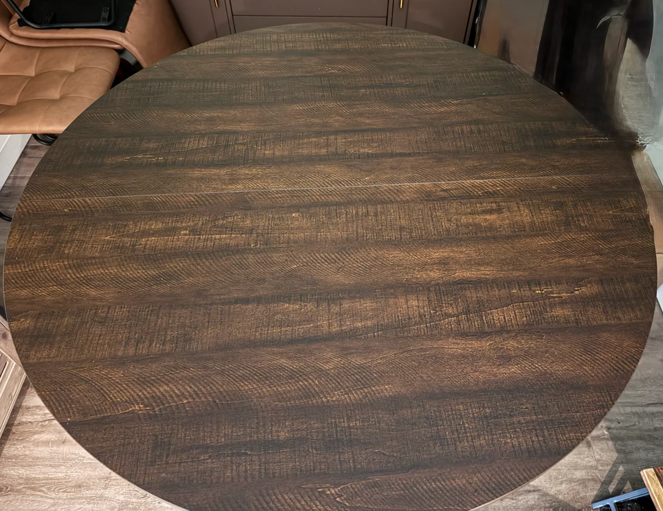 Round Wood Dining Table - photo 4