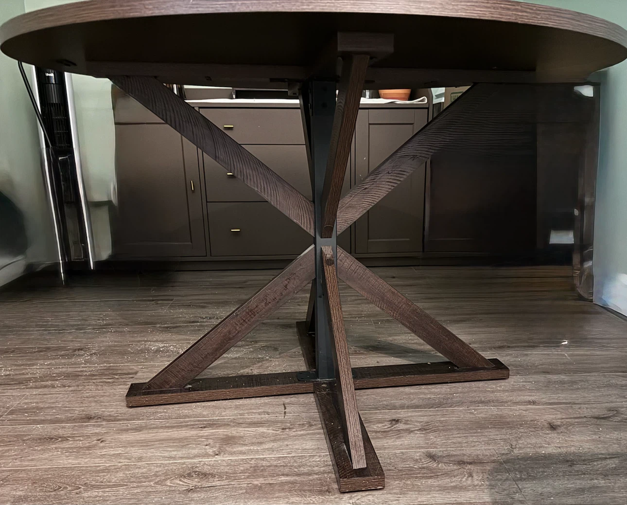 Round Wood Dining Table - photo 5