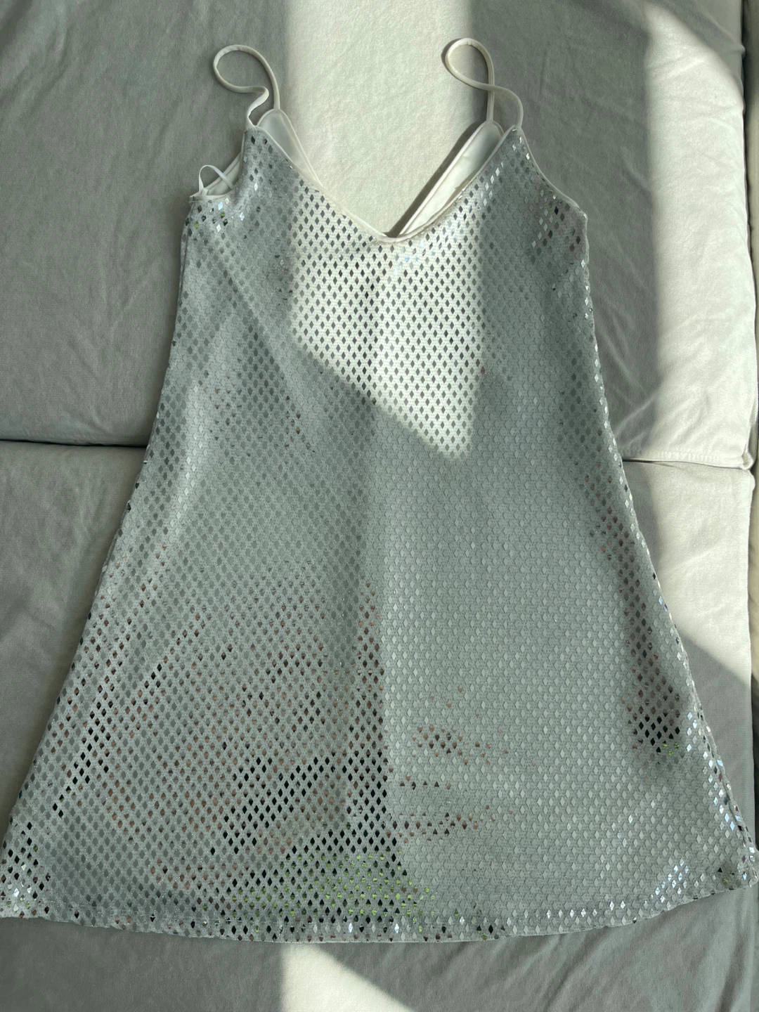 Silver Sequin Mini Dress - photo 4