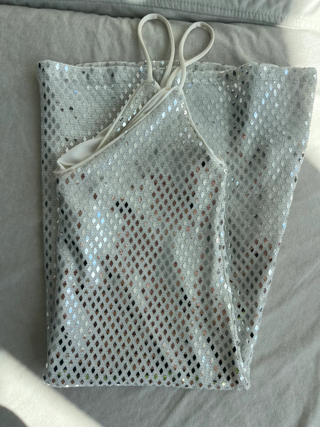 Silver Sequin Mini Dress - photo 5