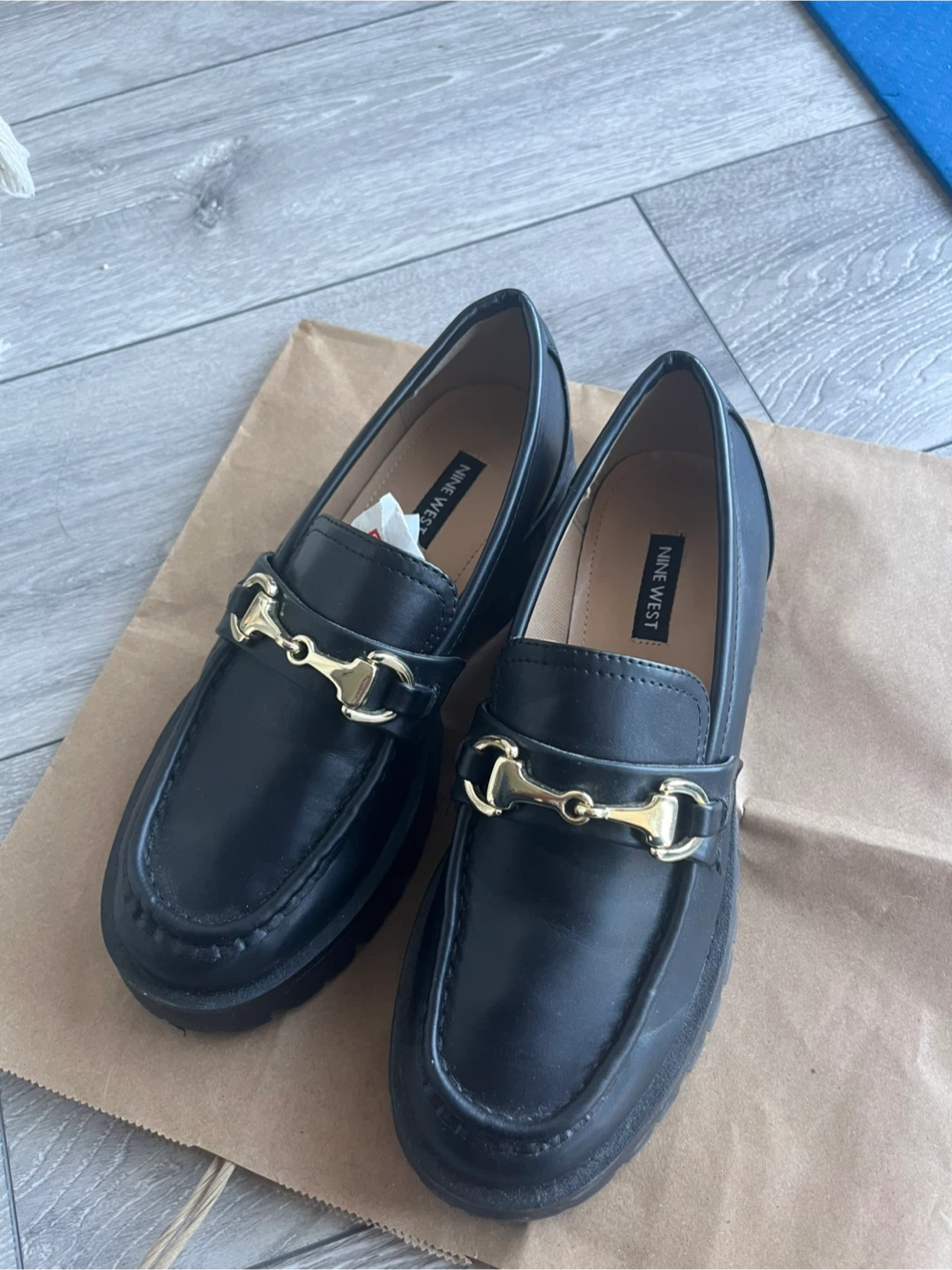 [Almost New] Nine West Black Loafers