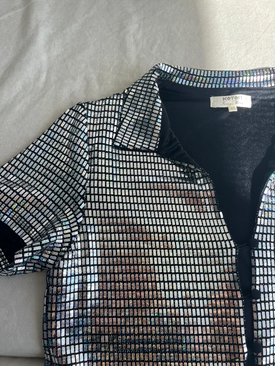 Koton Party Wear Sequin Shirt Dress - photo 2