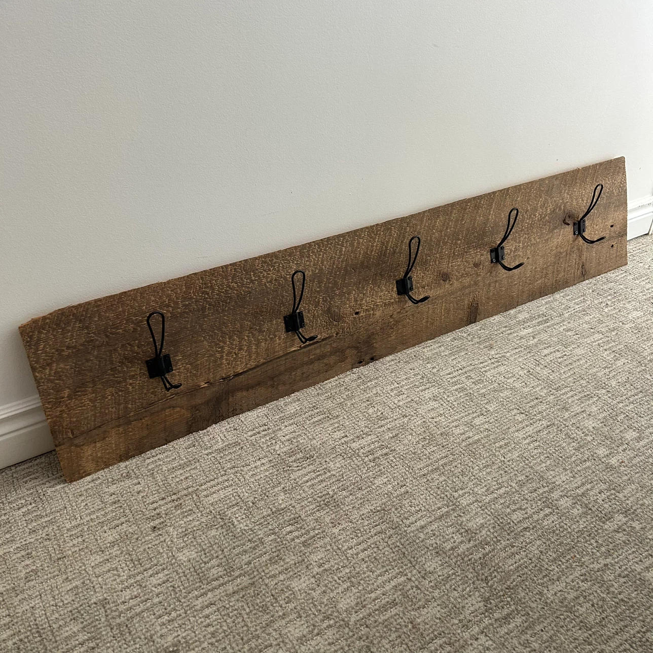 Rustic Barn Board Wood Coat Rack