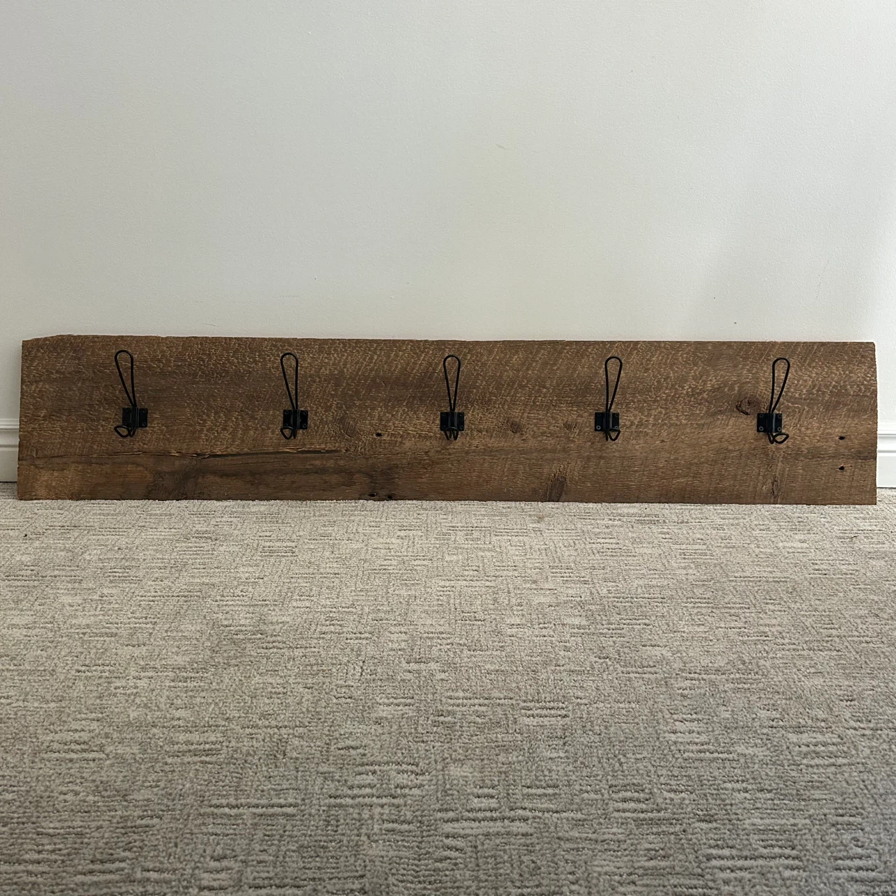Rustic Barn Board Wood Coat Rack - photo 2