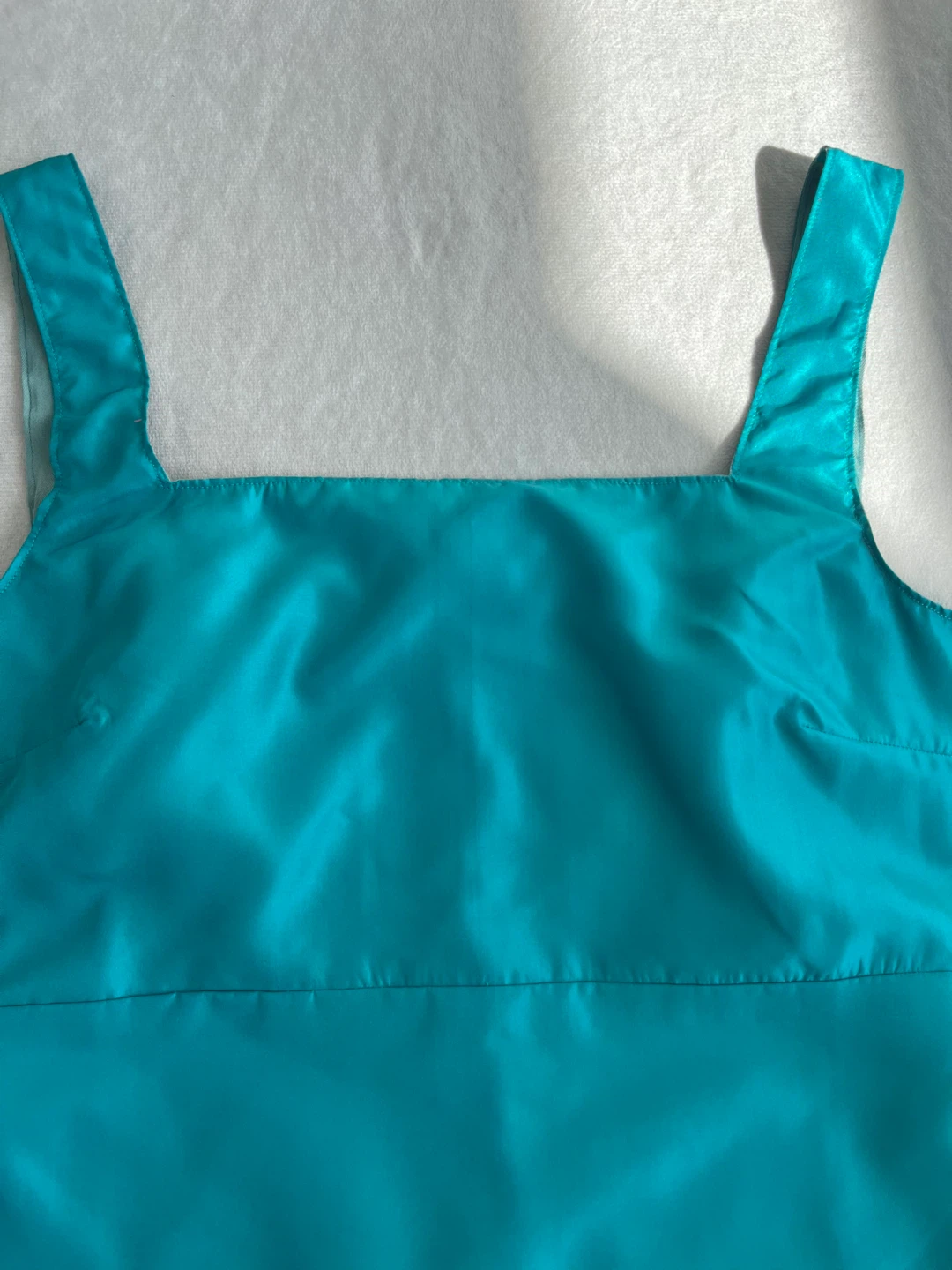 Teal Satin Mini Dress - photo 2