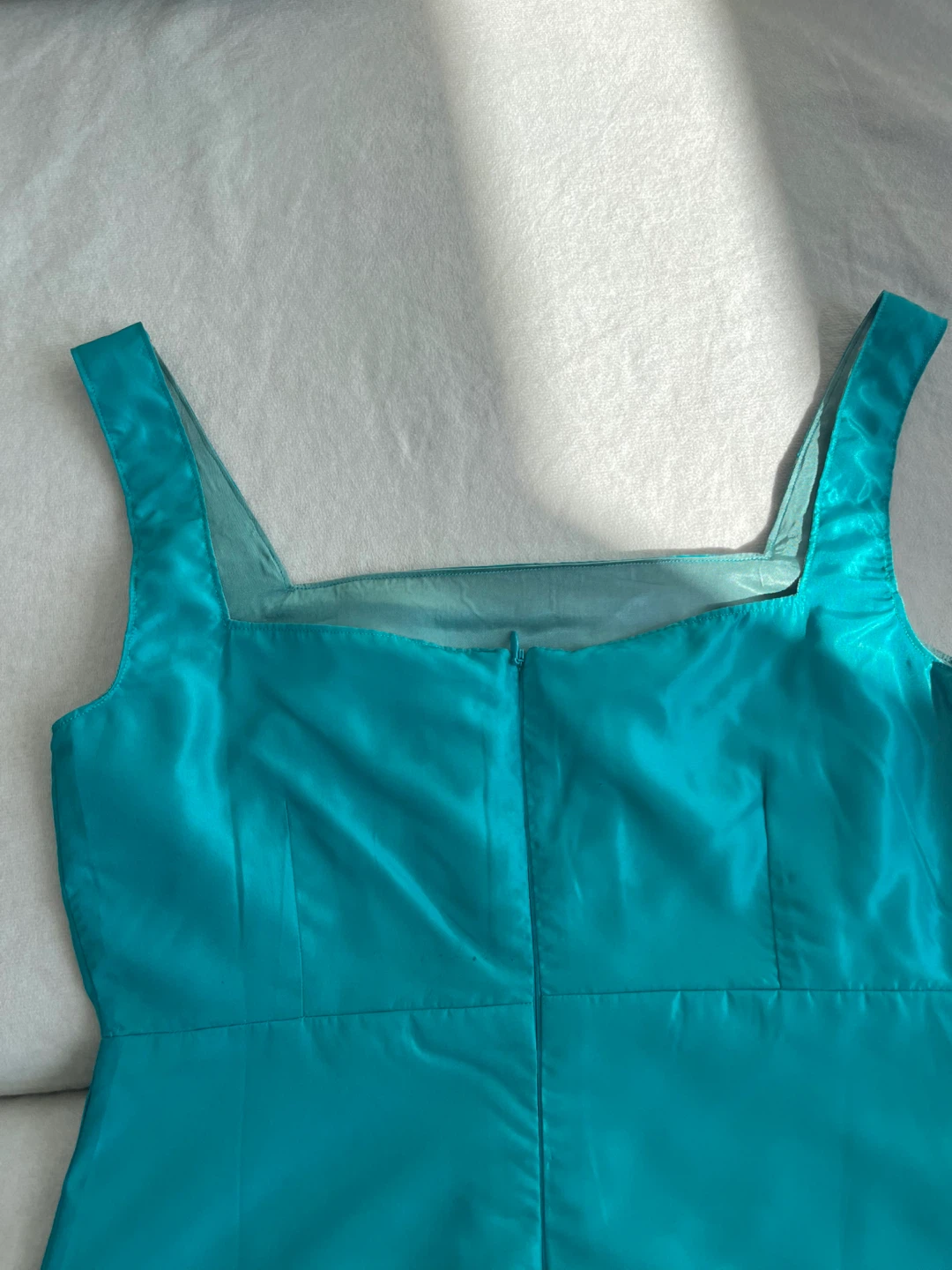 Teal Satin Mini Dress - photo 5