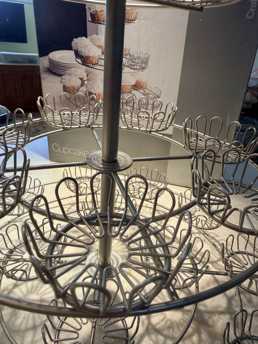Crate & Barrel Metal Cupcake Stand