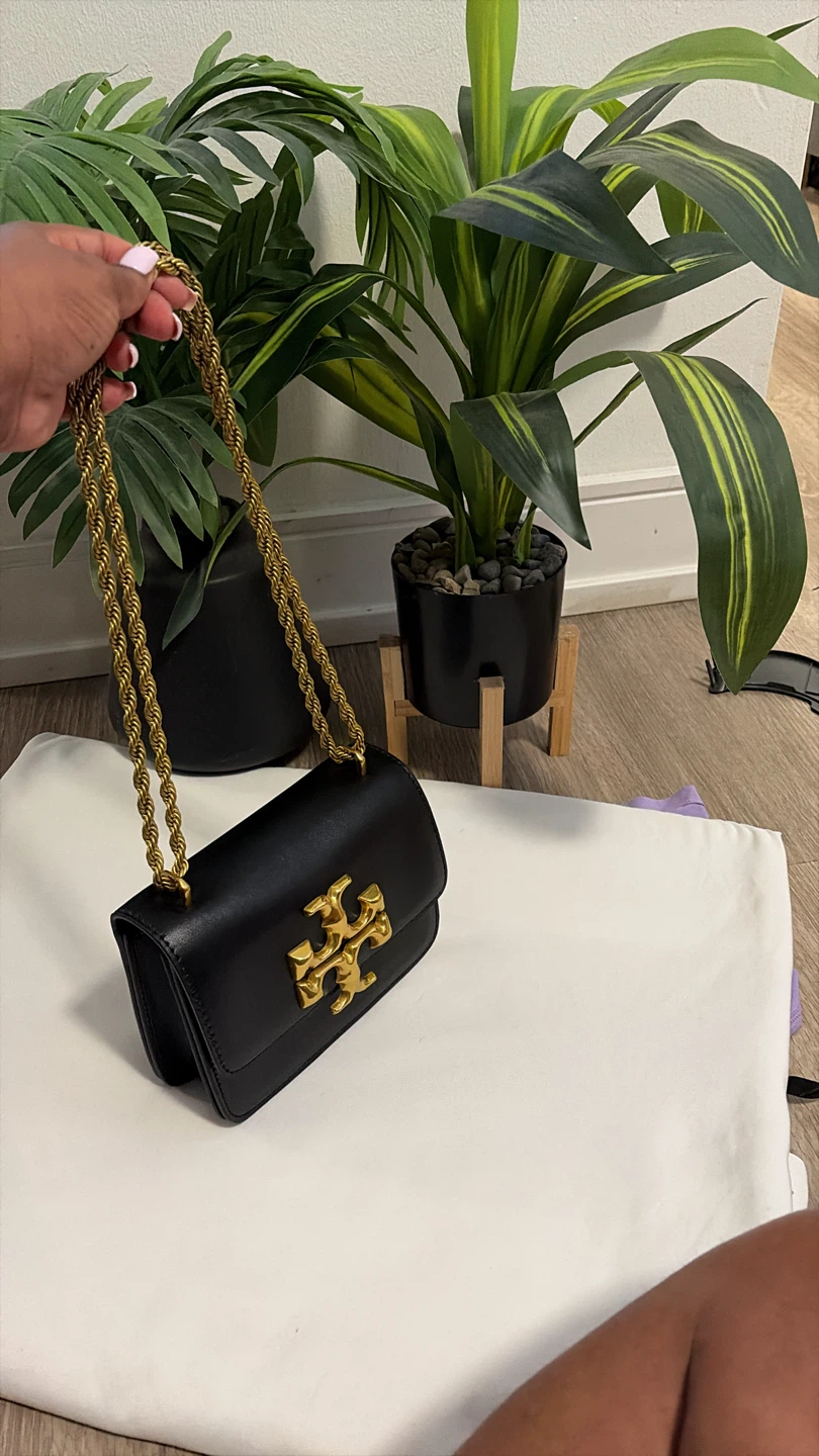 Tory Burch Black Leather Shoulder Bag