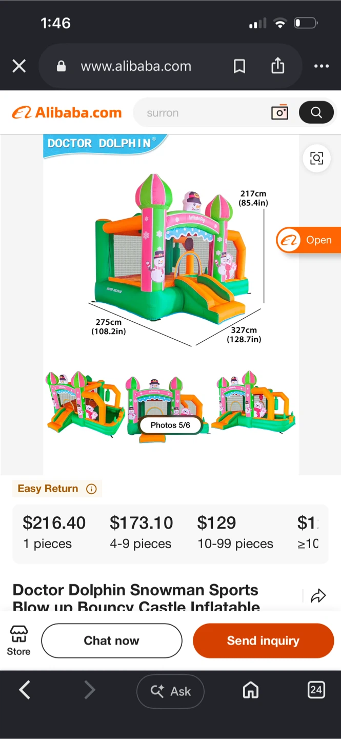 Doctor Dolphin Snowman Inflatable Bouncy Castle - photo 2