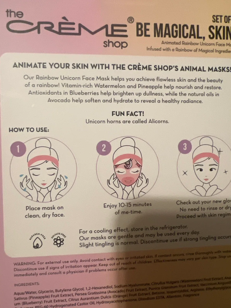 Cre’me shop 3pk sheet masks - photo 2