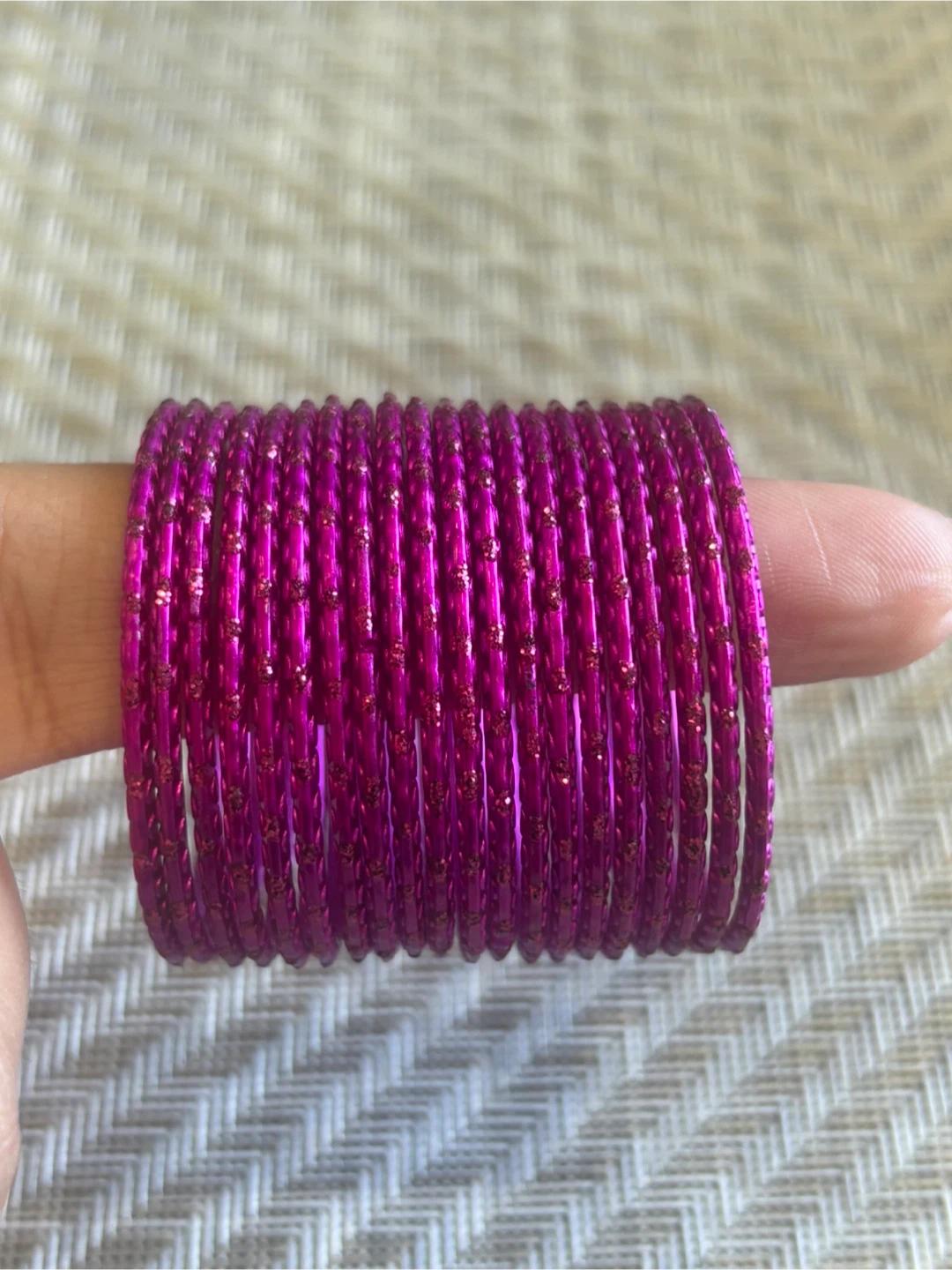 Set of 18 Pink Baby Metal Bangles