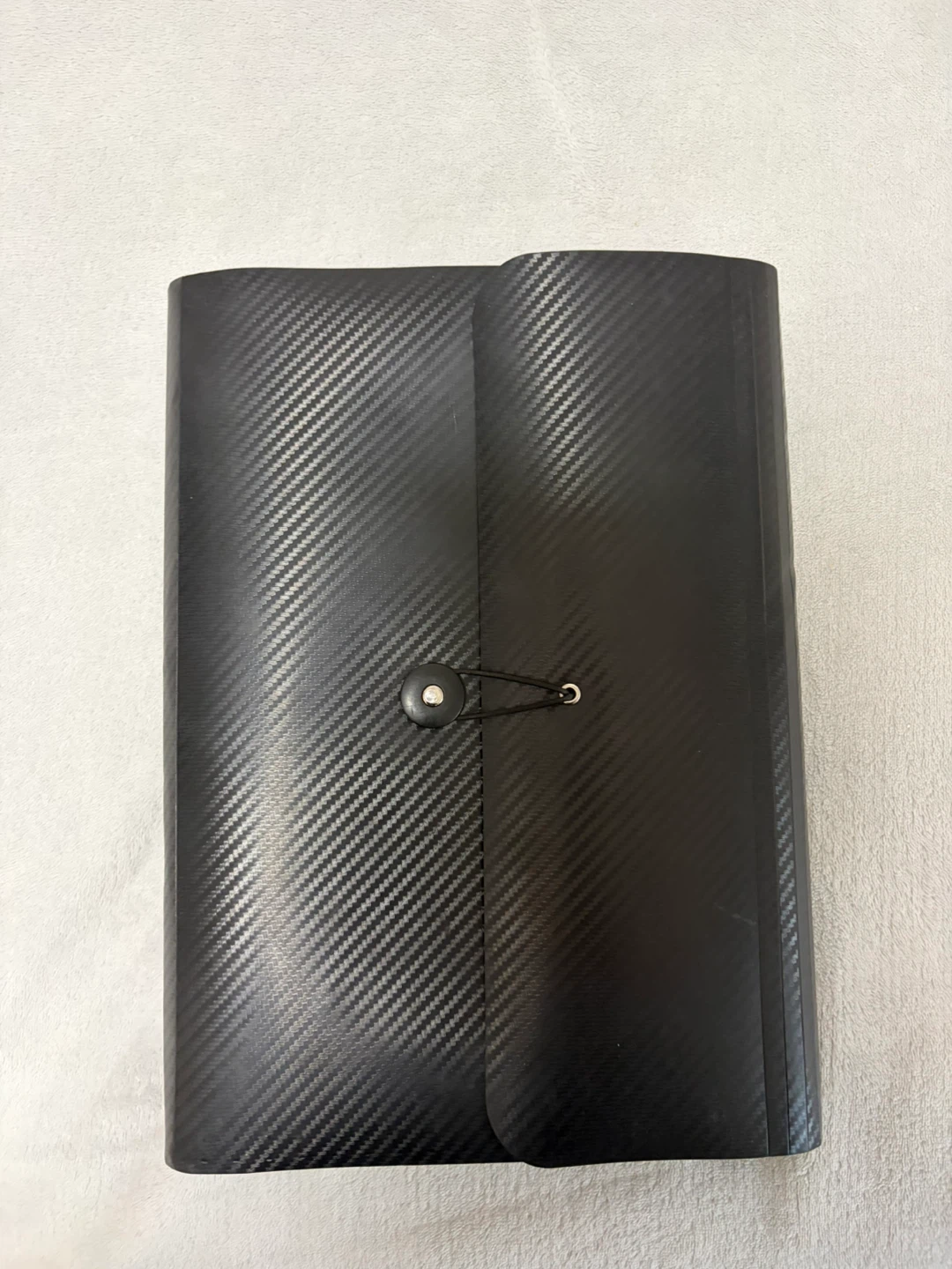 Black Carbon Fiber Pattern Expanding File Folder