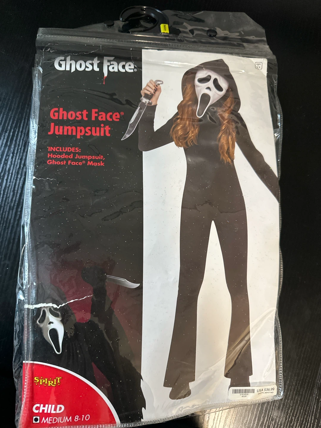Ghost Face Child Jumpsuit Costume Medium
