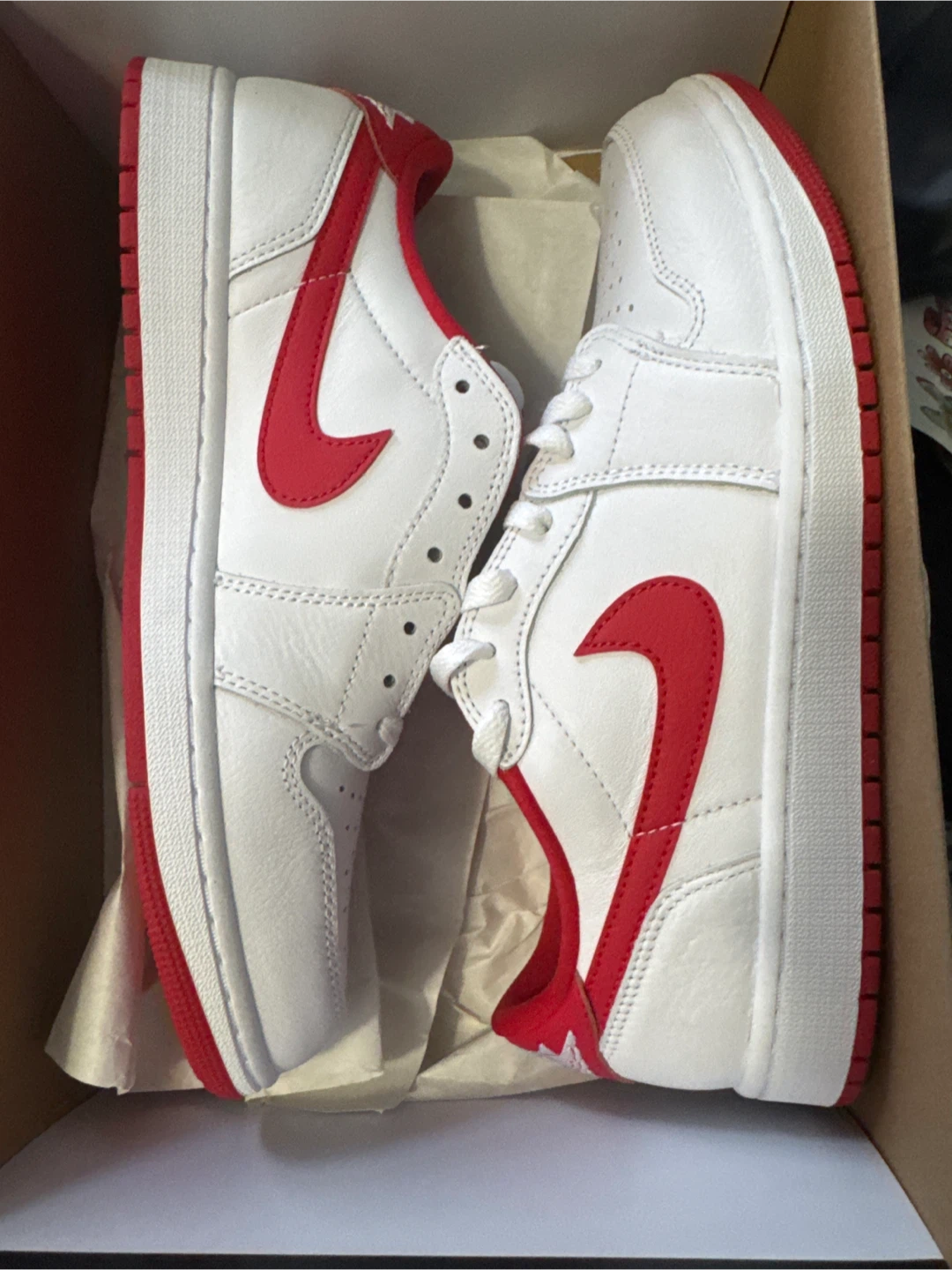 WMNS Air Jordan 1 Retro Low White Red