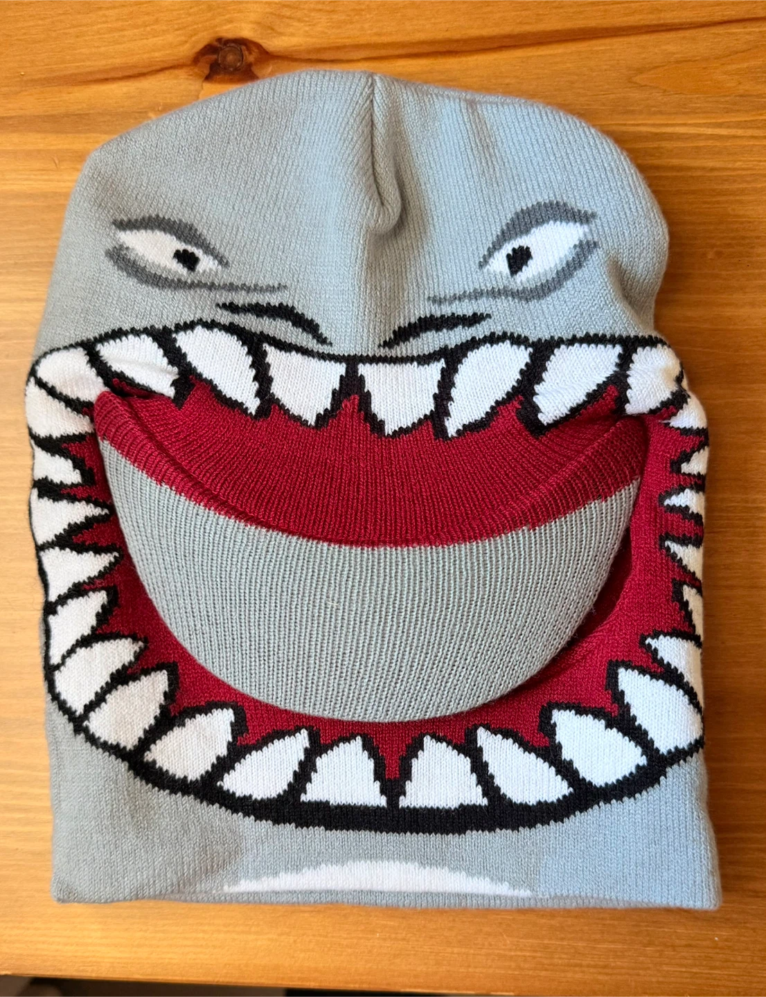 Kid’s Shark Knitted Beanie with Brim