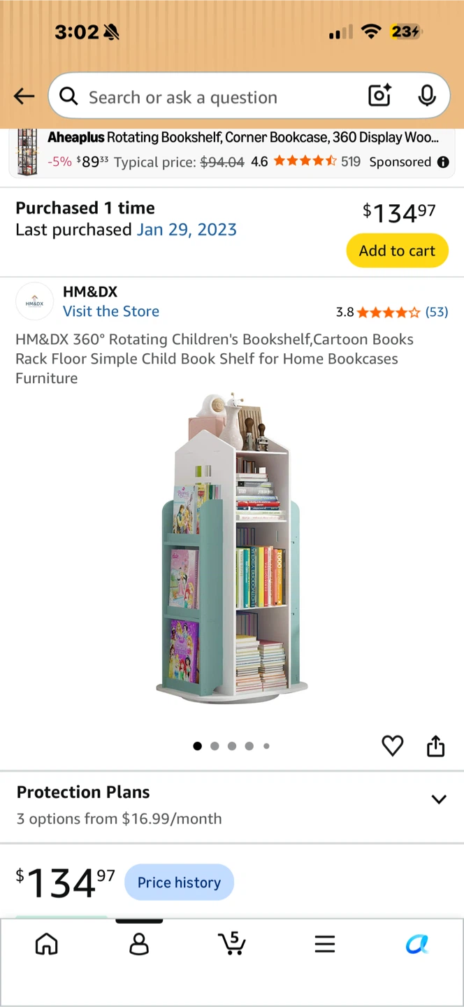360 Rotating Children's Bookshelf - photo 2