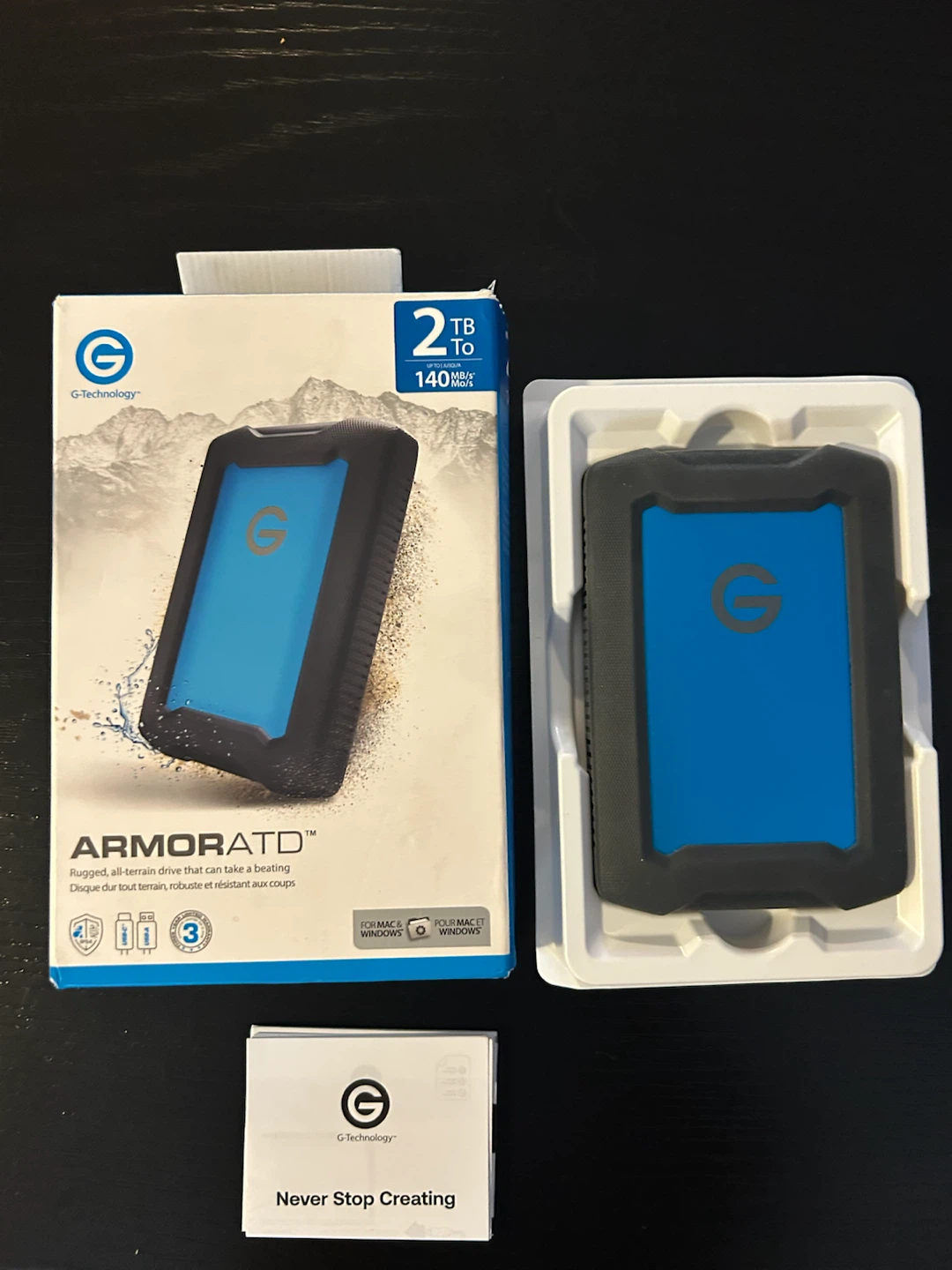 G-Technology ArmorATD 2TB Rugged External Hard Drive