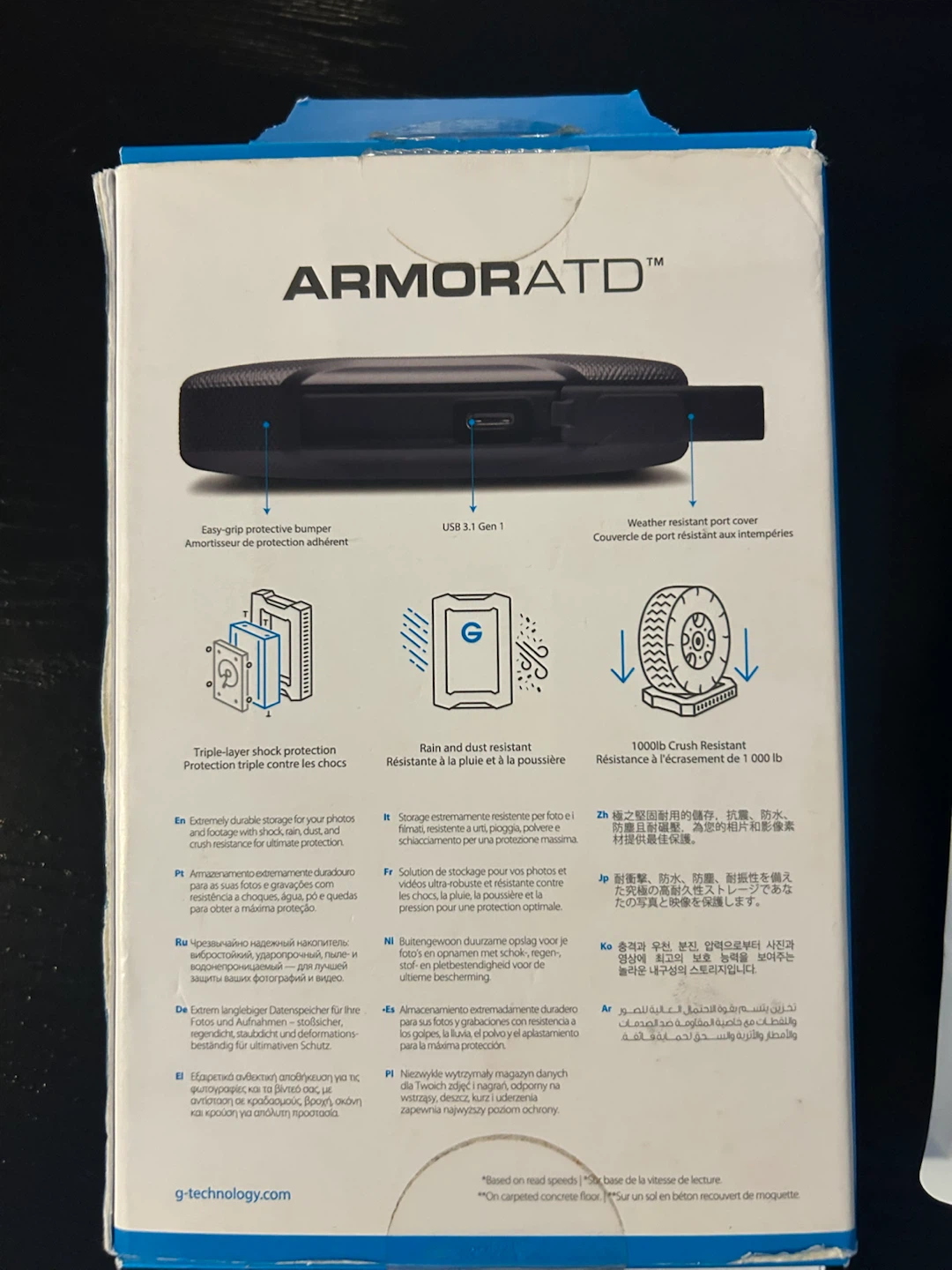 G-Technology ArmorATD 2TB Rugged External Hard Drive - photo 2