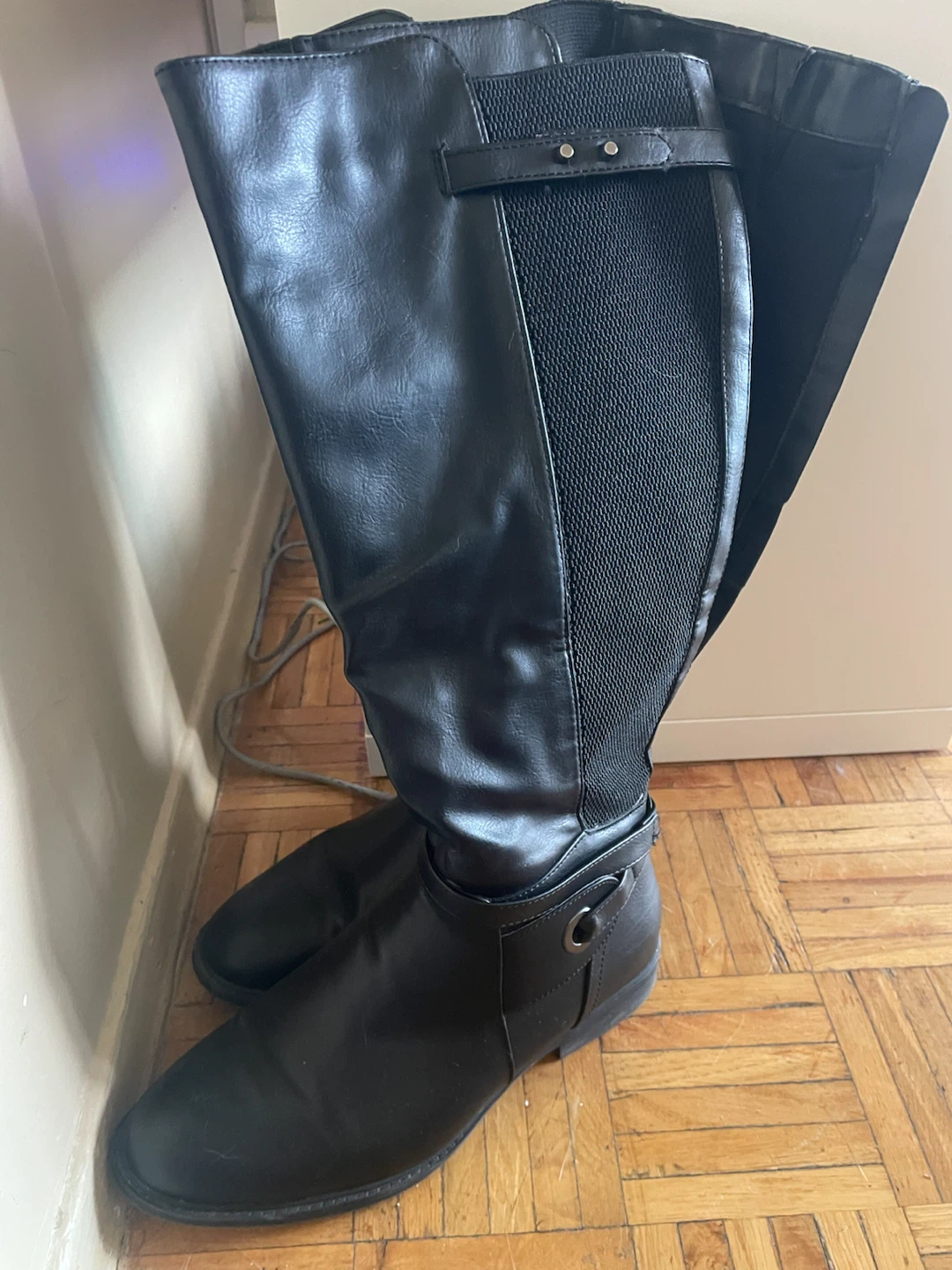 Black Tall Boots Size 10