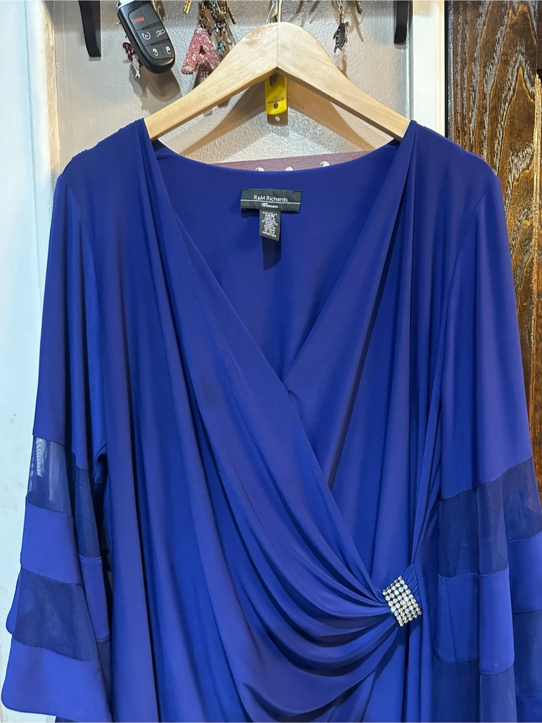 R&M Richards Women's Blue Dress Size 14W - photo 2